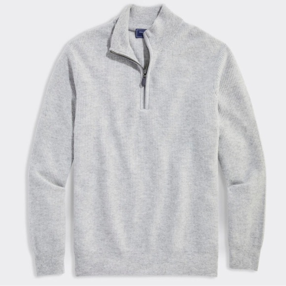 Vineyard Vines Cashmere Quarter Zip Sweater - Picture 7 of 8
